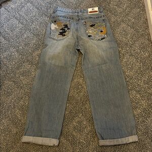 Vintage High-Rise Straight Leg cuffed Women’s Jeans - by Pepe: fit like 6